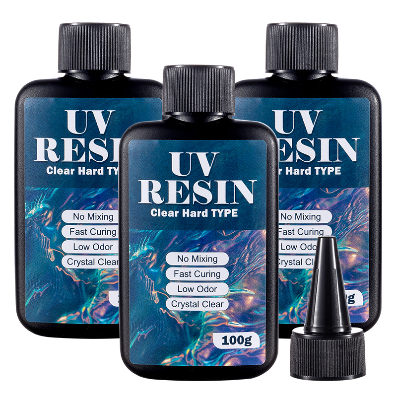 Epoxy Uv Resin Kit - Żywica UV 100/200/300g, twarda, krystalicznie przezroczysta,