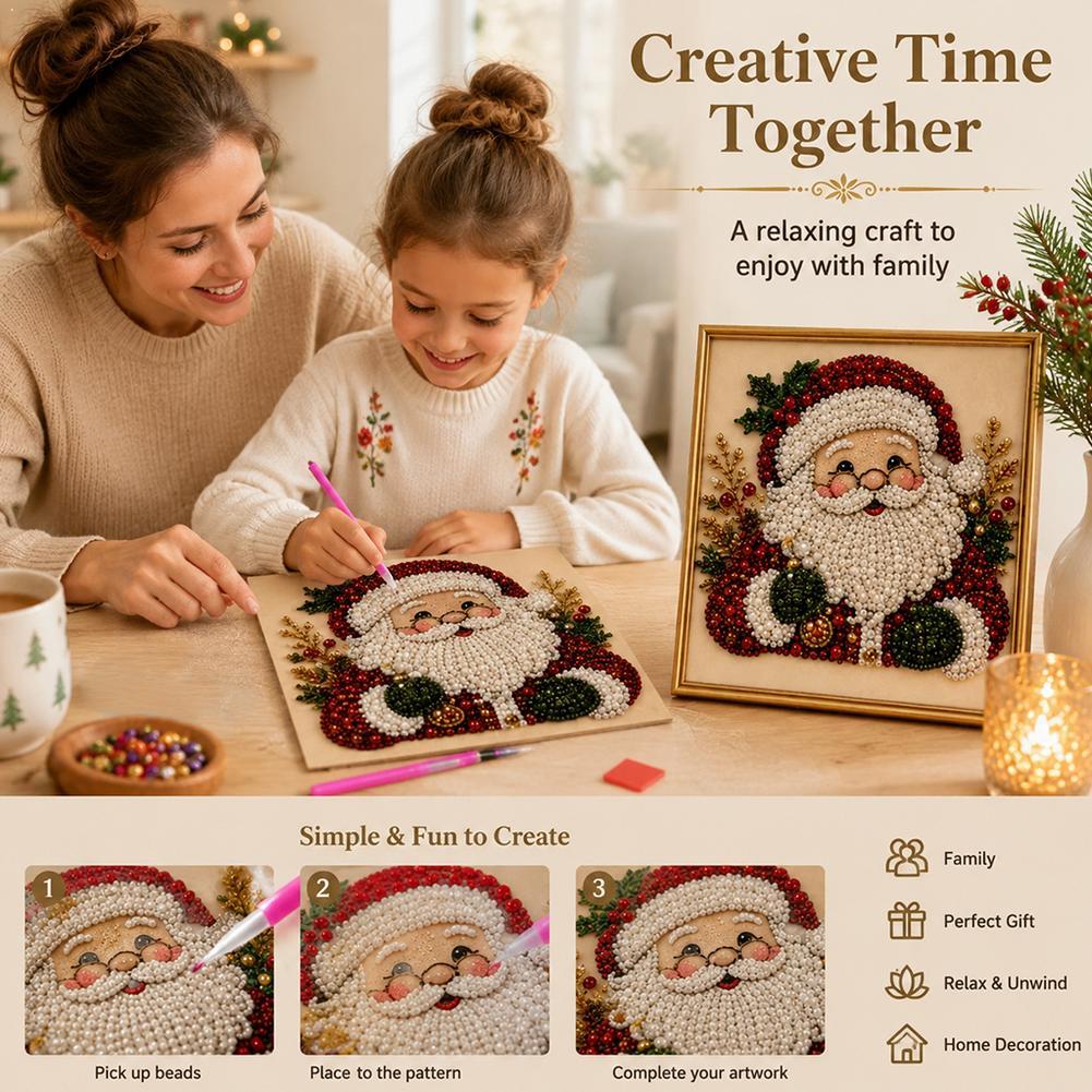Resin Craft Kit - Świąteczny Zestaw DIY z Perłami i