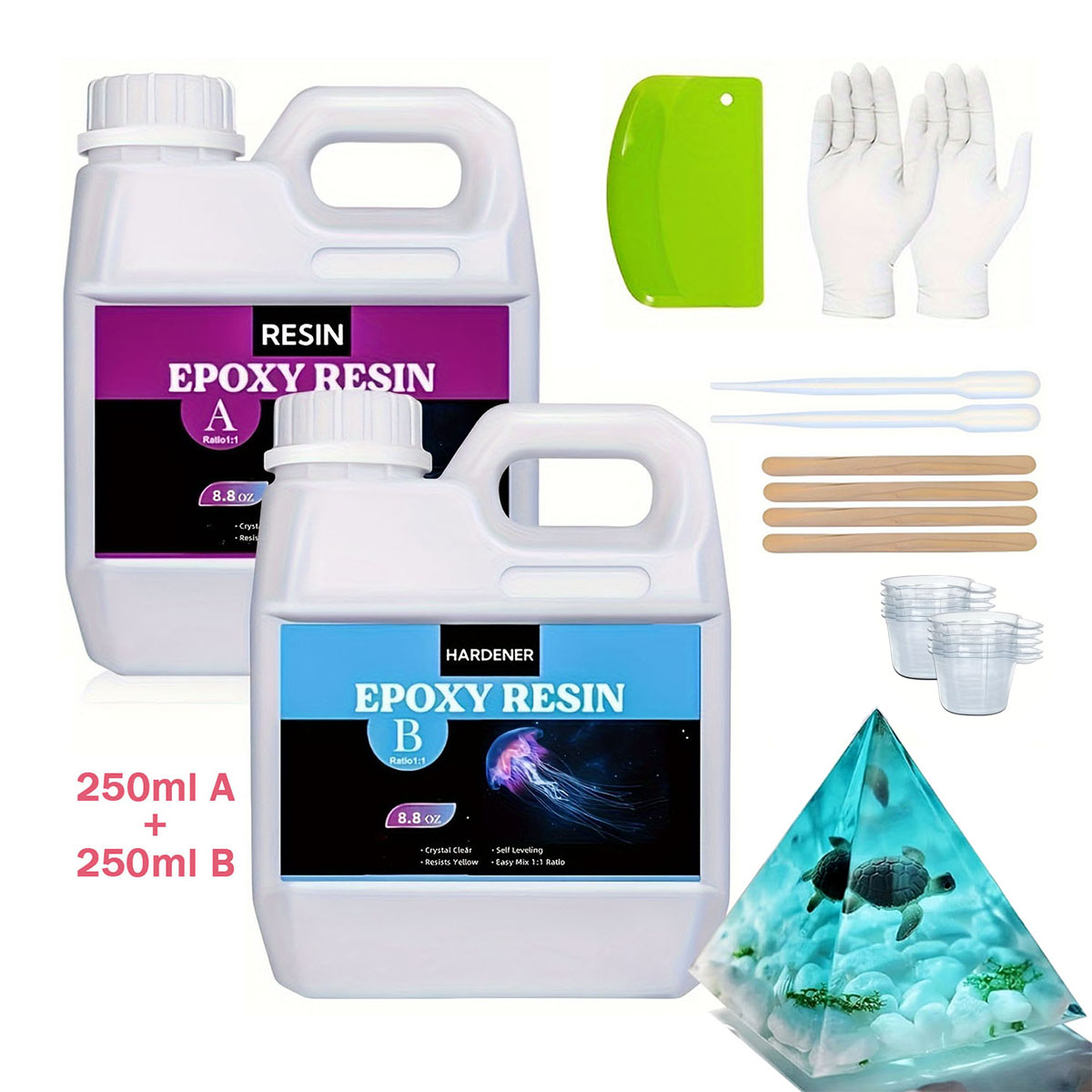 Resin Jewelry Kit - Zestaw żywicy epoksydowej do odlewania, kryształowo