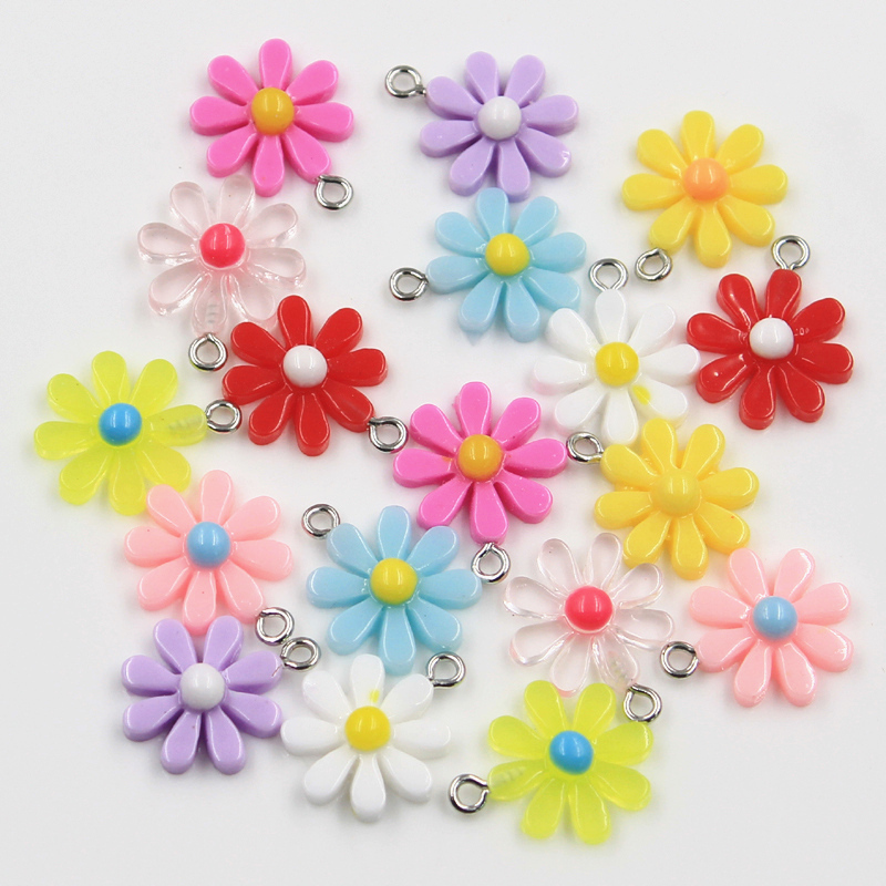 Flower Preservation Resin - 30 sztuk Charms kwiat słonecznika daisy