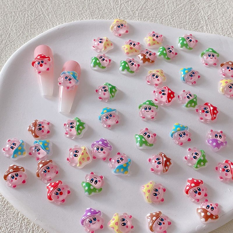 Crafting Resin - 2/10/20 szt. Ozdoby do paznokci Kirby,