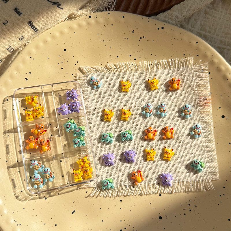 Crafting Resin - Akcesoria do zdobienia paznokci Pokemon, urocze
