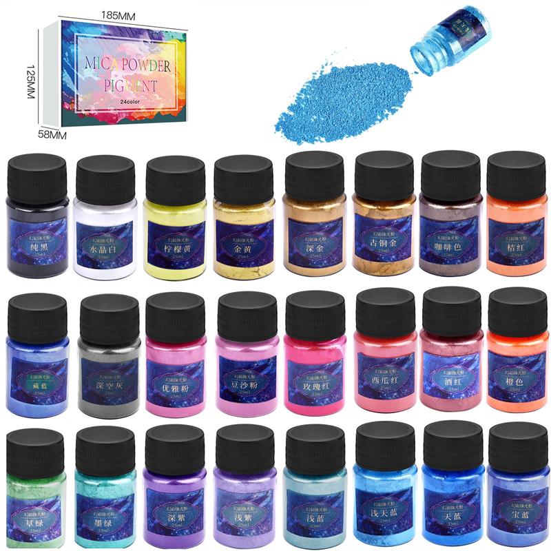 Resin Pigment Set - 24 kolory żywica epoksydowa barwnik proszek