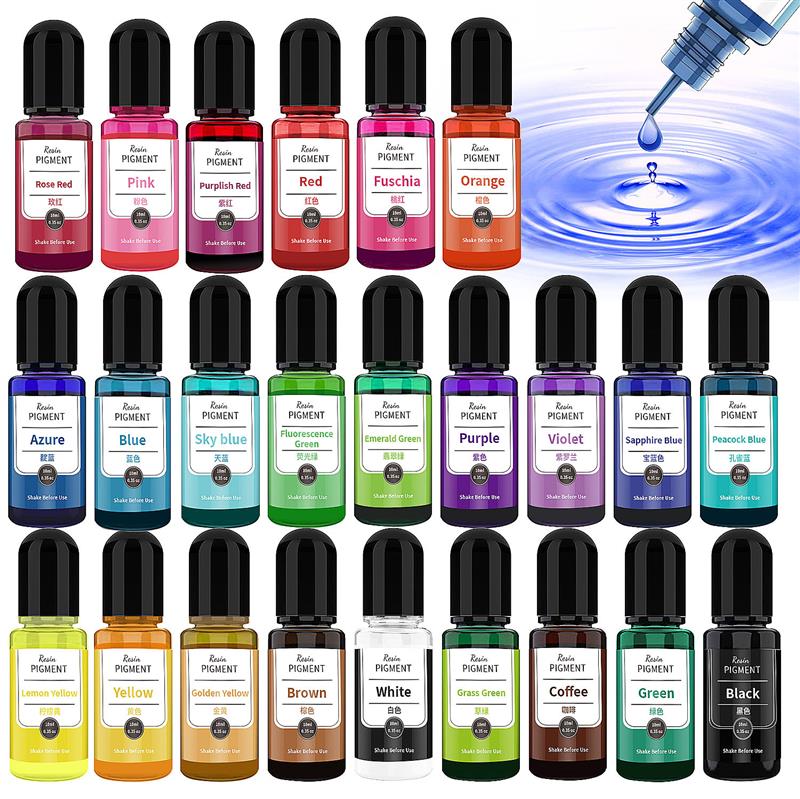 Resin Pigment Set - 24 kolorowy atrament artystyczny Pigment z