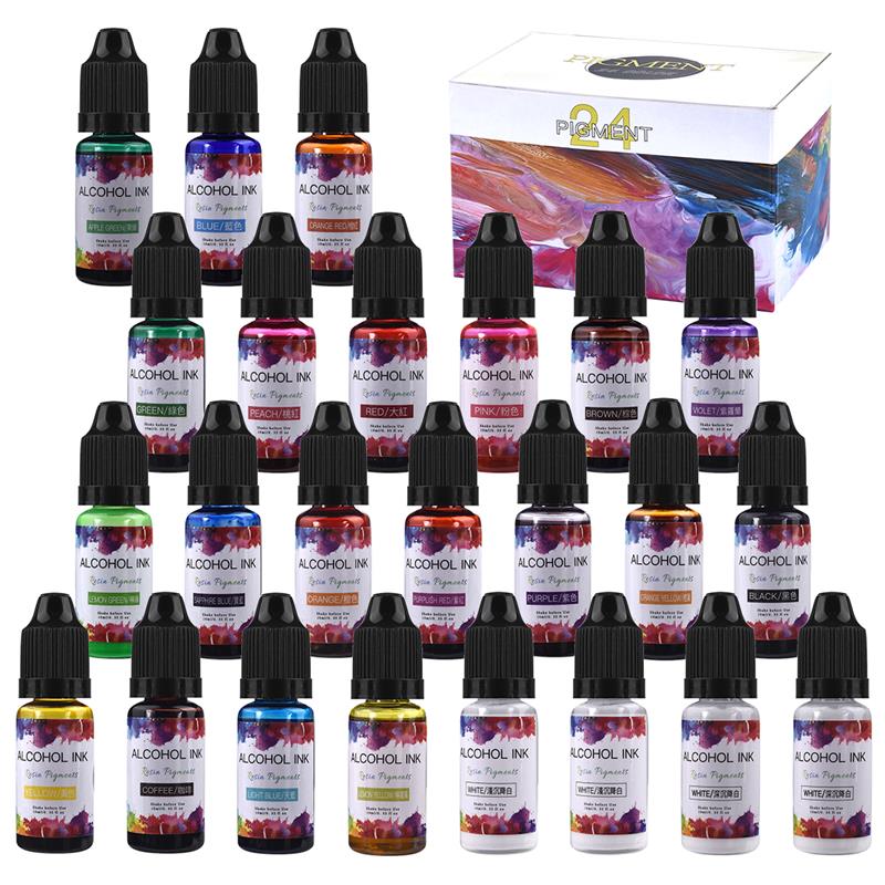 24 kolor/zestaw 10ml żywica Pi – Resin Pigment Set recenzja i cena