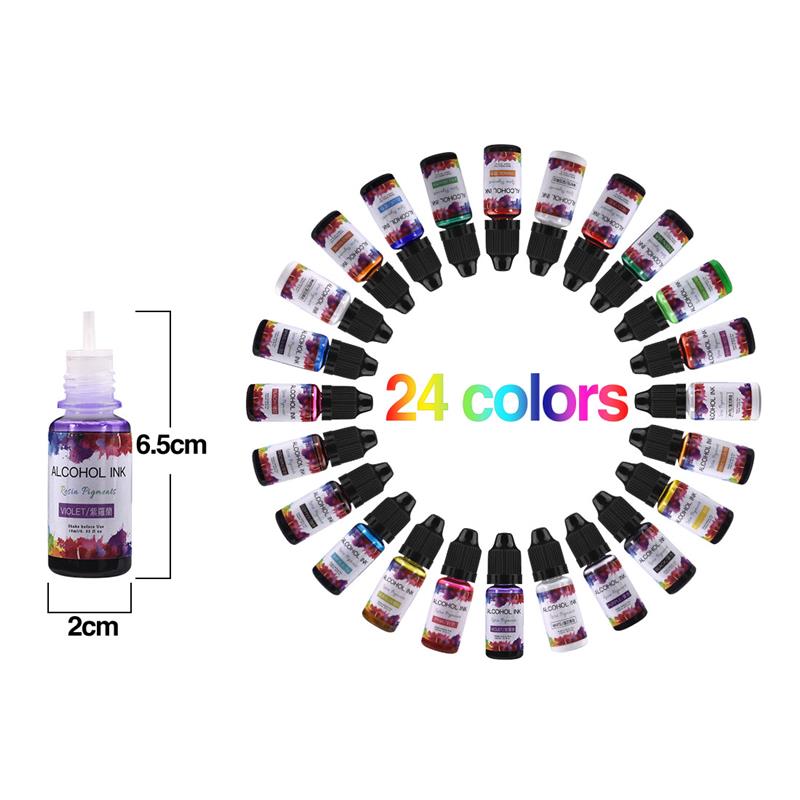 24 kolor/zestaw 10ml żywica Pi – Resin Pigment Set recenzja i cena