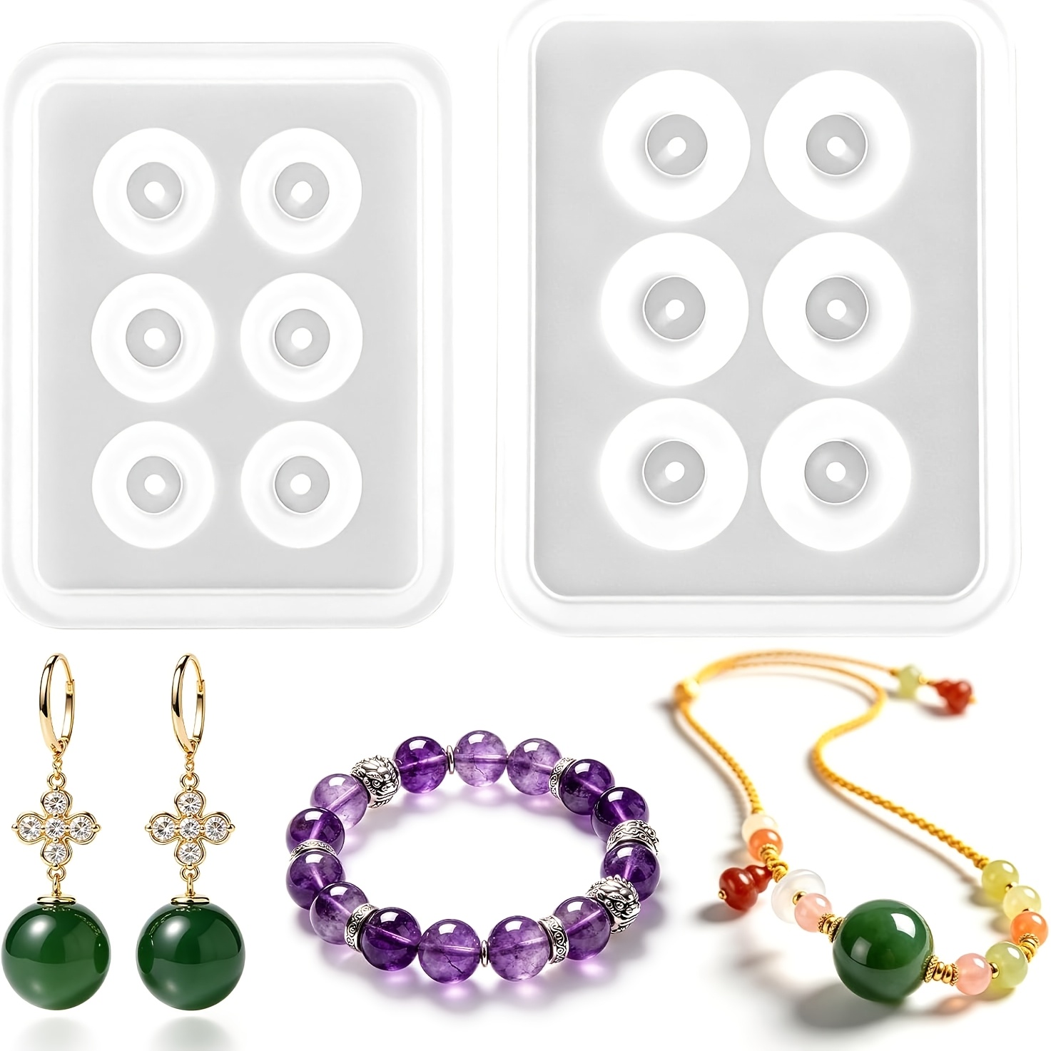 Dwie perforowane sferyczne for – Resin Jewelry Kit recenzja i cena