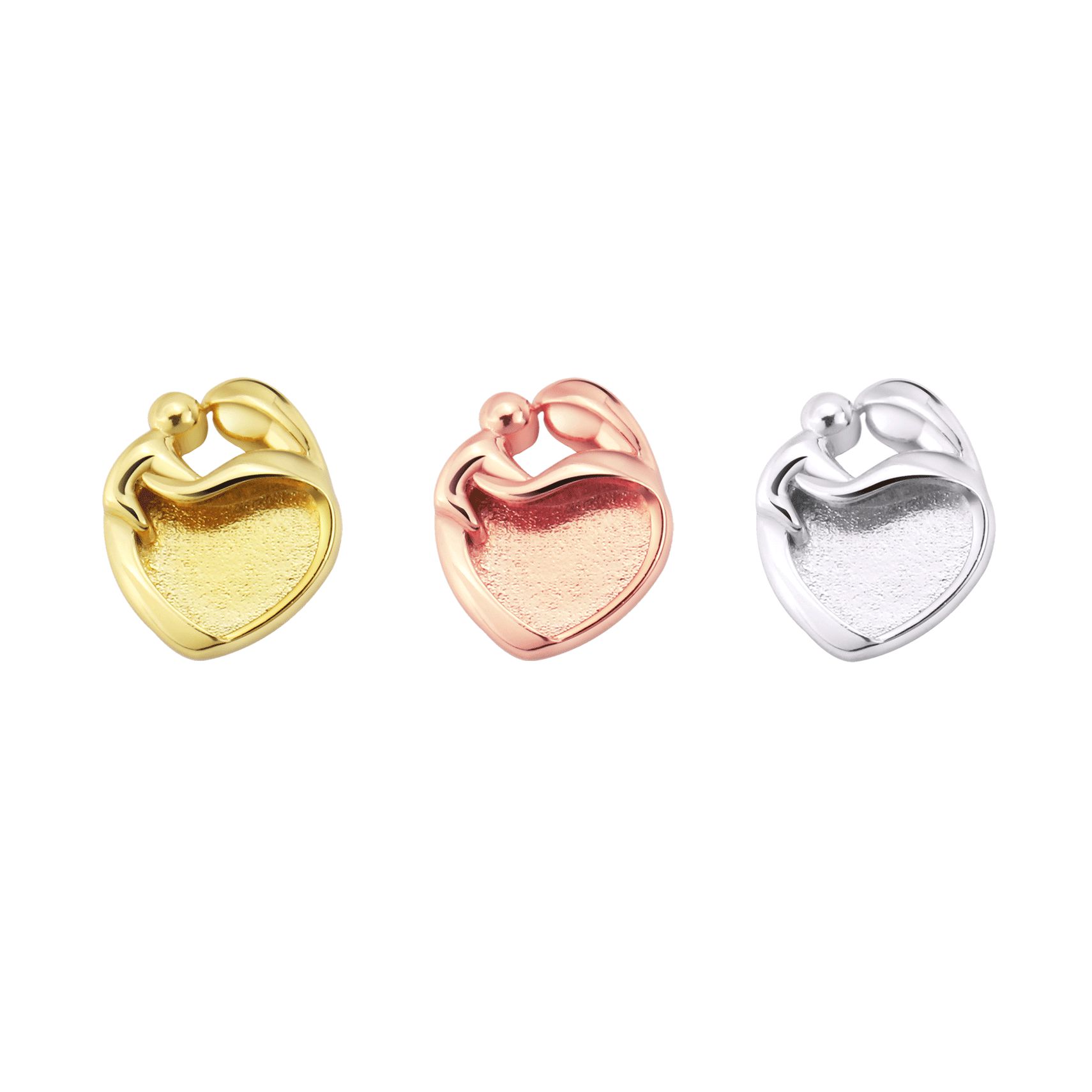 Oprawy w kształcie serca 9MM,  – Bezels Set Pendant recenzja i cena