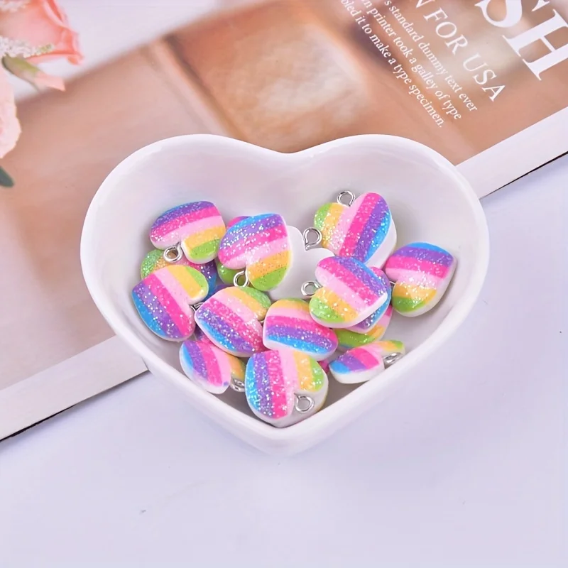 10 szt. Kolorowe zawieszki z ż – Resin Crafts Diy recenzja i cena