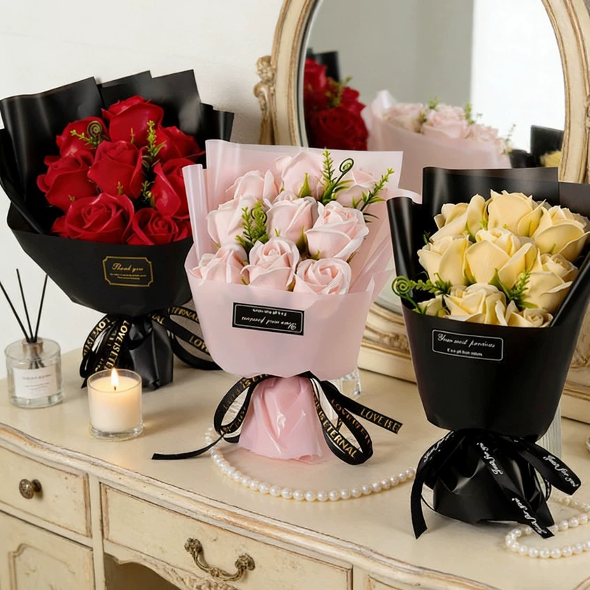 Bukiet z 9 sztucznych róż z my – Dried Flower Bulk recenzja i cena
