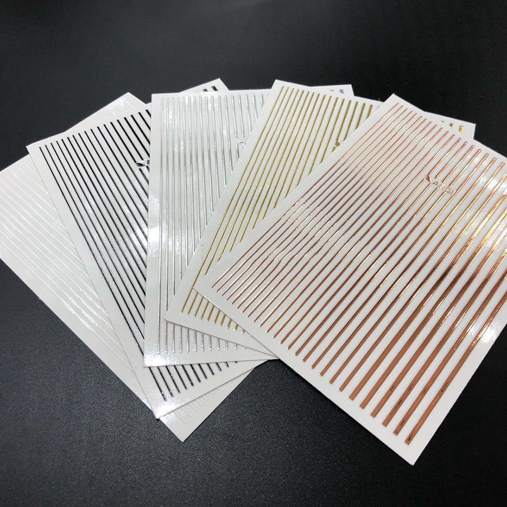 1 arkusz 3D złoto srebrne lini – Gold Foil Flakes recenzja i cena