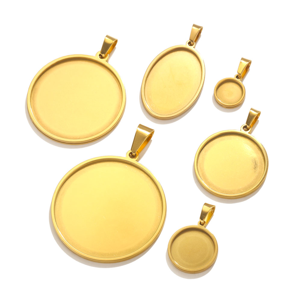 5 sztuk wisiorek ze stali nier – Bezels Set Pendant recenzja i cena
