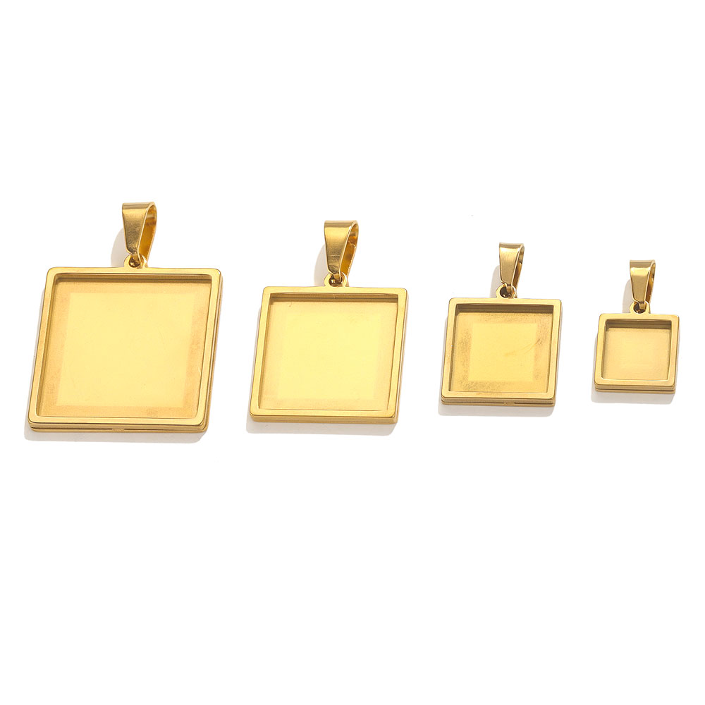 5 sztuk wisiorek ze stali nier – Bezels Set Pendant recenzja i cena