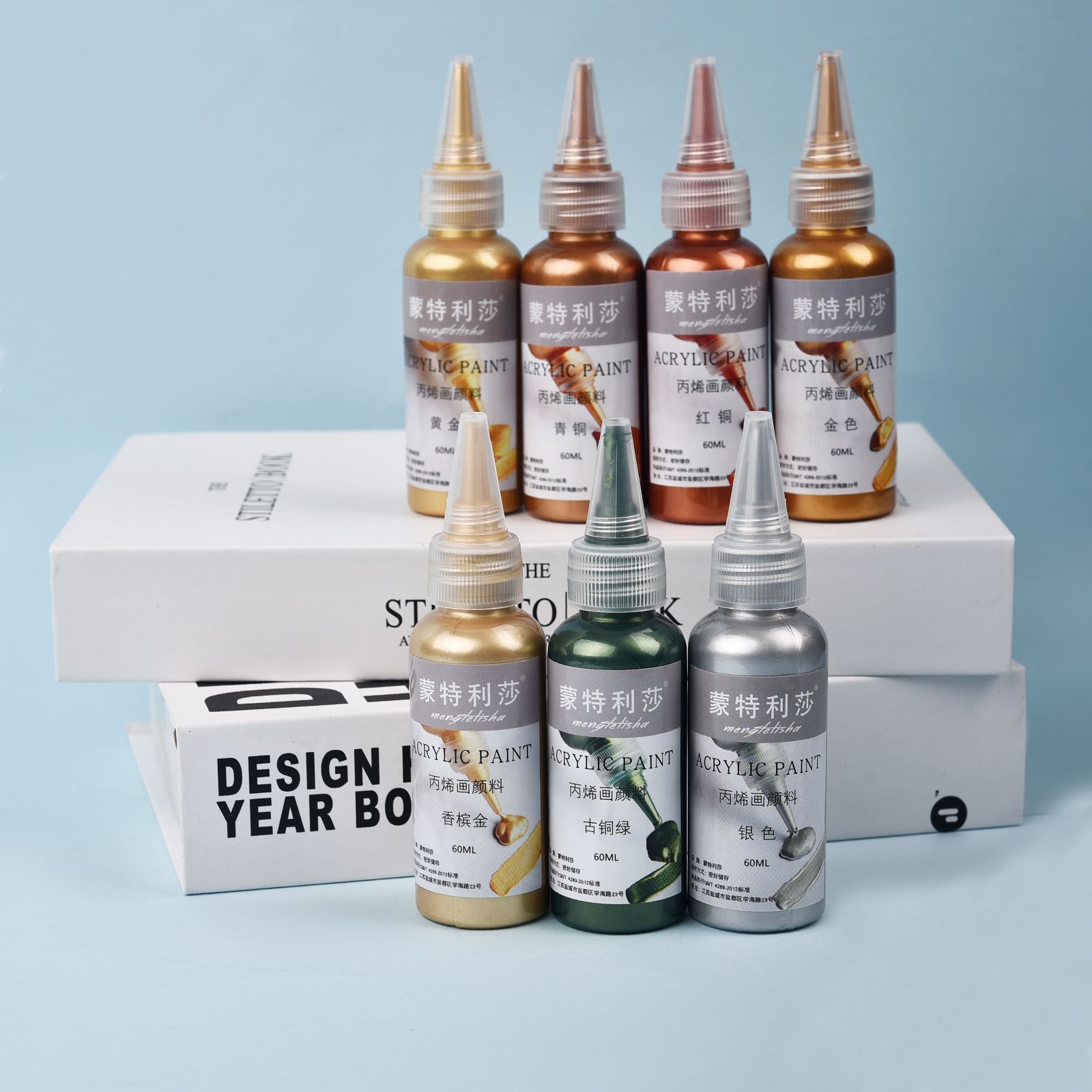 7 kolorów 60 ml/butelka metali – Resin Pigment Set recenzja i cena