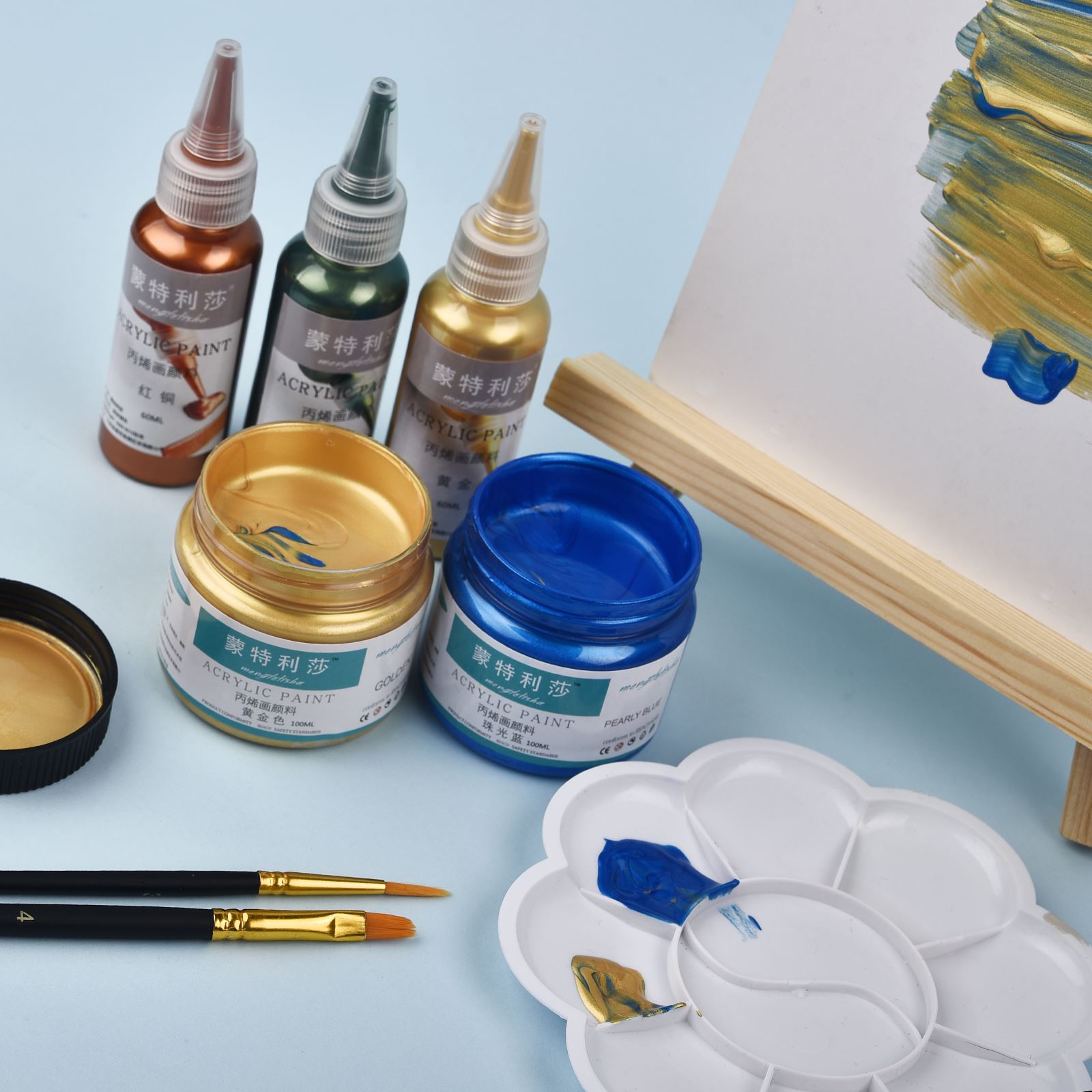7 kolorów 60 ml/butelka metali – Resin Pigment Set recenzja i cena