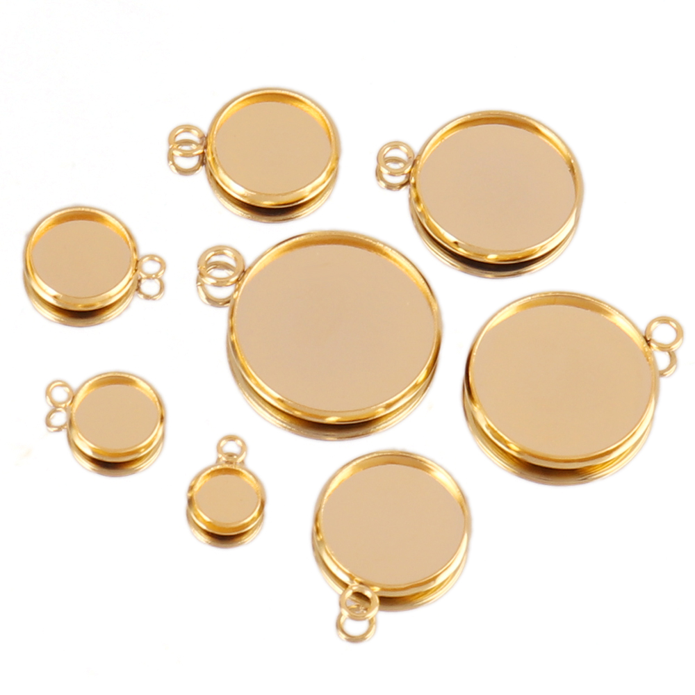 10 szt. Stal Nierdzewna Bazy K – Bezels Set Pendant recenzja i cena