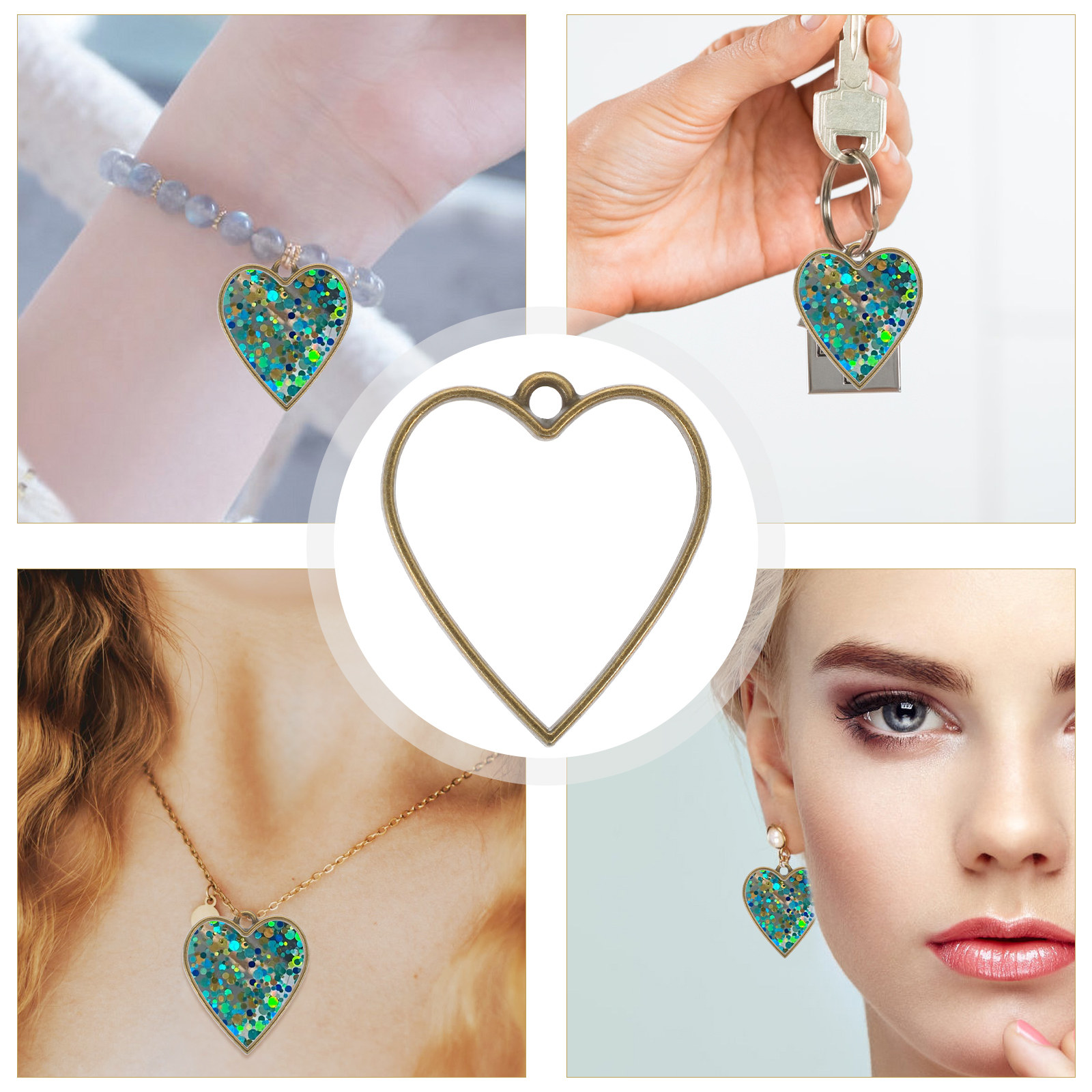 50 szt. ramionek do biżuterii  – Bezels Set Pendant recenzja i cena